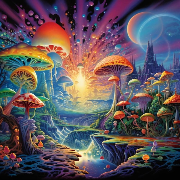 A mushroom landscape