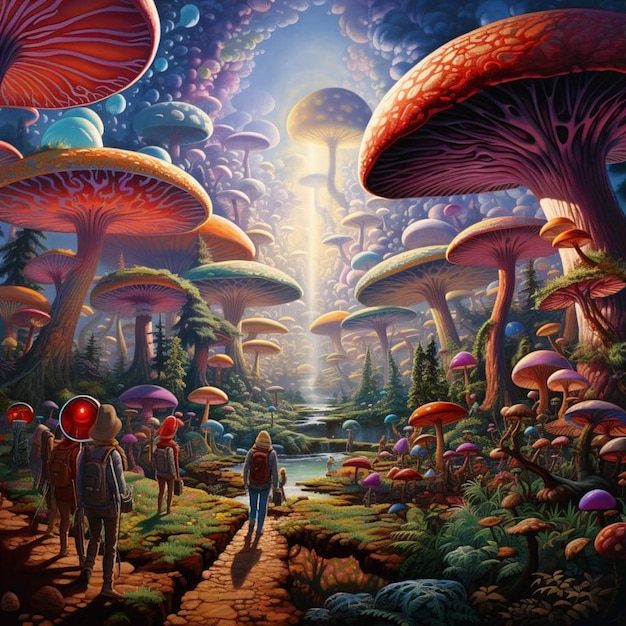 A mushroom landscape