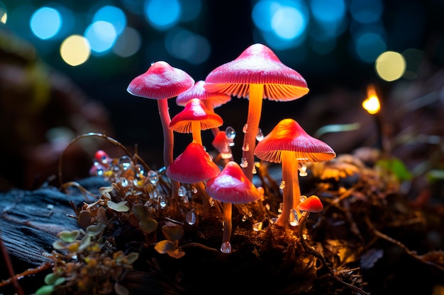 Mushroom in the nightgenerative ai