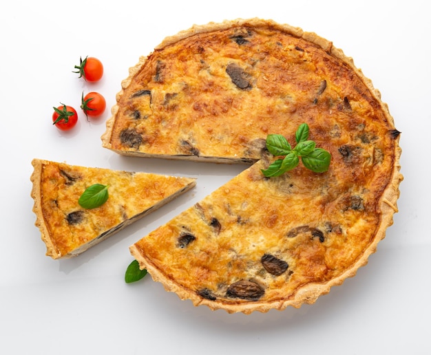 Mushroom pie with cheese and wild mushrooms Mushroom quiche