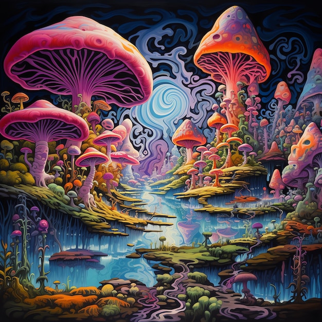 Психоделическое искусство грибов
