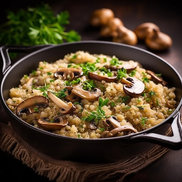 Mushroom and Quinoa Risotto