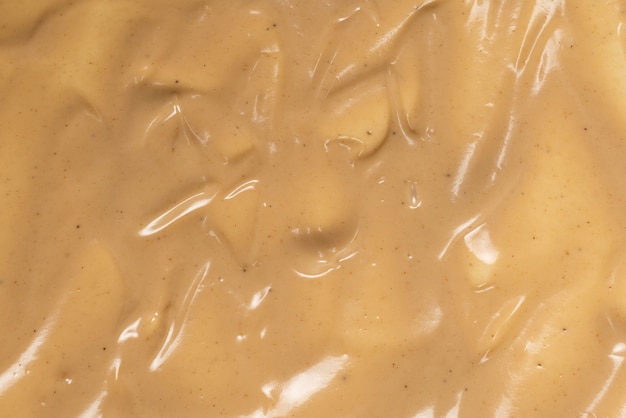 Mushroom sauce as a surface. top view