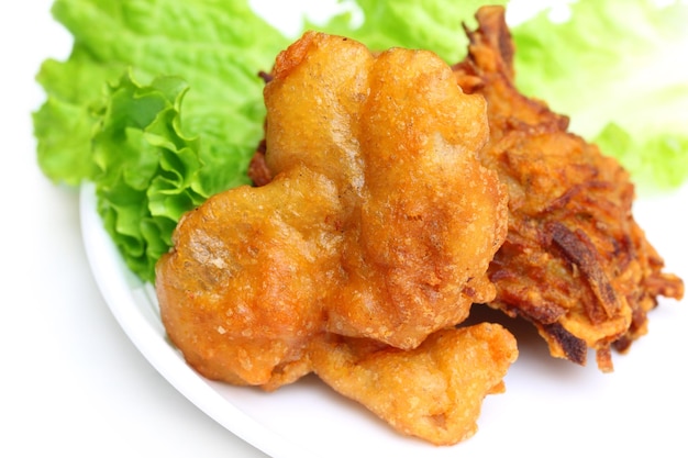 Mushroom snack with salad items of Indian subcontinent