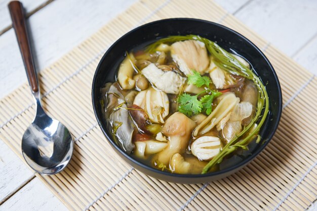 Mushroom soup bowl