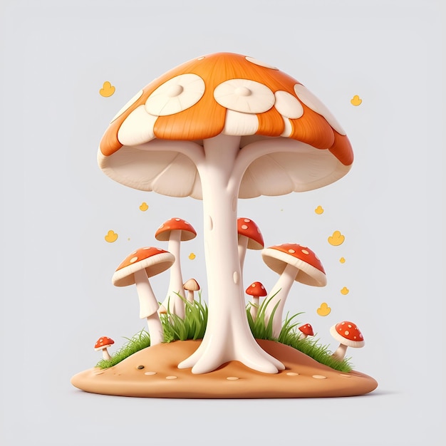 Mushroom stand on sand