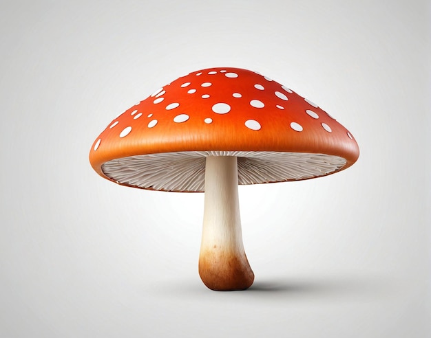 a mushroom with white spots on it