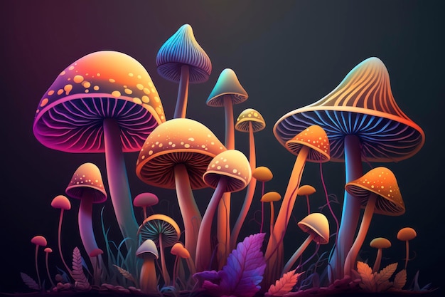 Mushrooms background