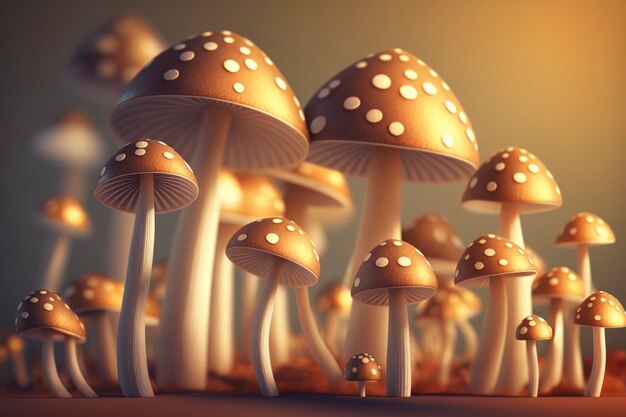 Mushrooms background