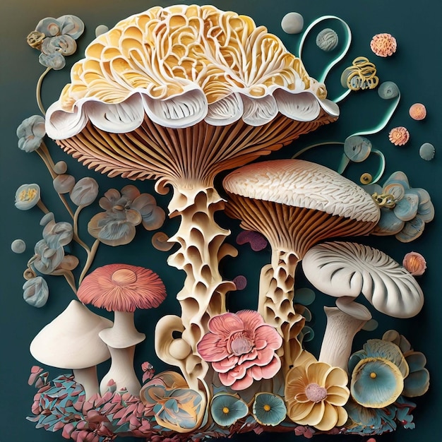 mushrooms and flowers ernst haeckel maria sibylla merian