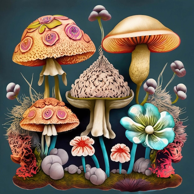 mushrooms and flowers ernst haeckel maria sibylla merian
