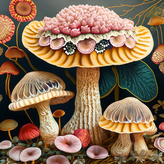 mushrooms and flowers ernst haeckel maria sibylla merian
