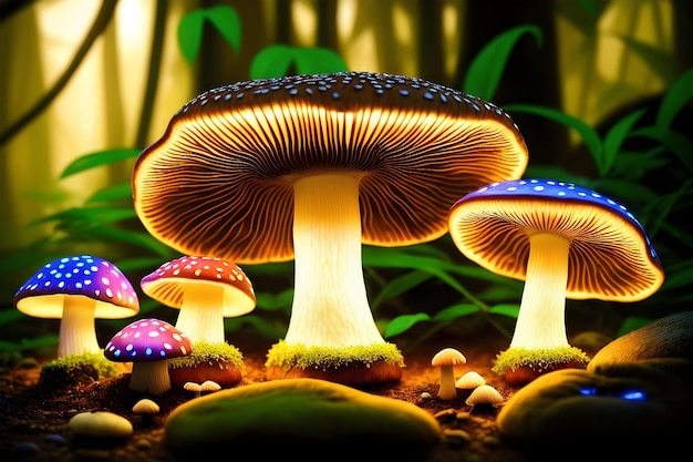 Mushrooms in the forest wallpapers
