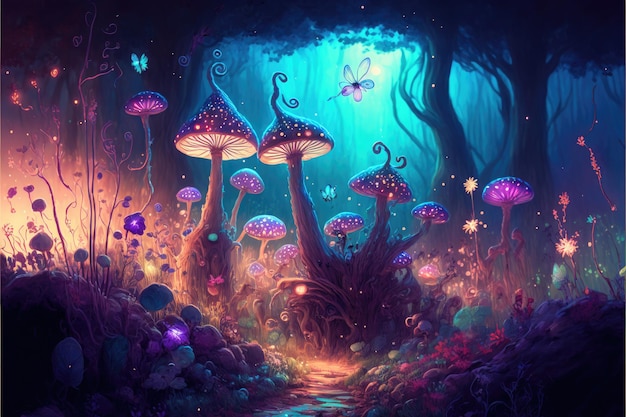 Mushrooms in the forest wallpapers