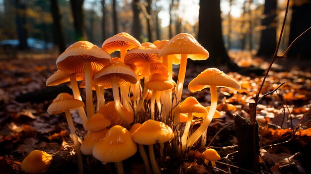 Mushrooms in the forest