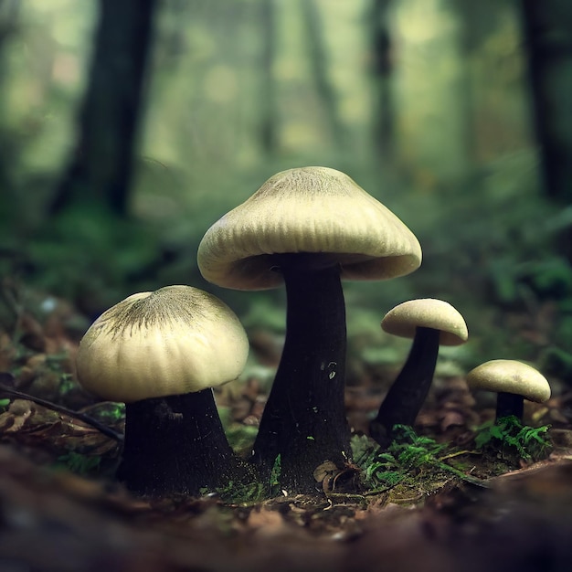 Mushrooms in the forest