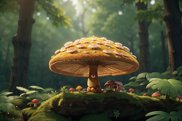 Mushrooms in the forest