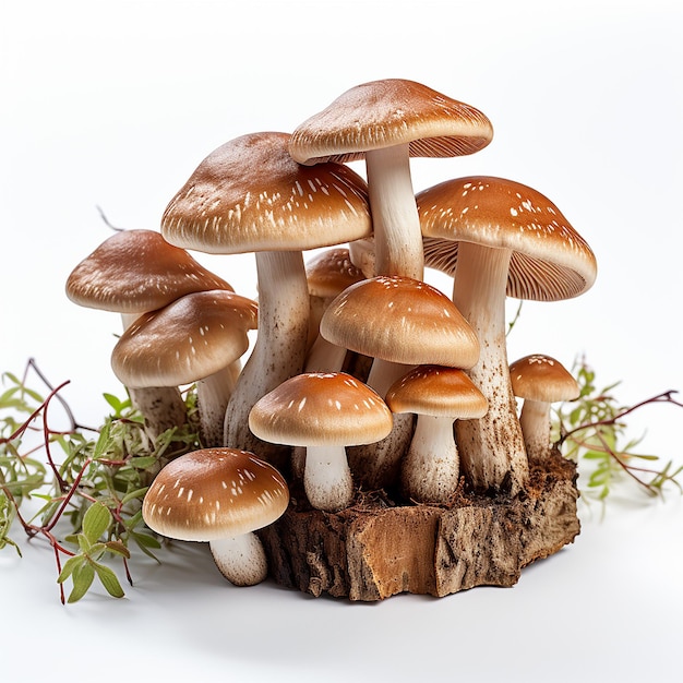 Photo mushrooms isolated on white background