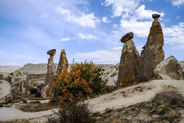 Mushroomshaped rocks in Cappadocia Turkey Mushroomshaped mountains