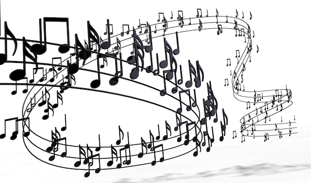 Music background design.Musical writing isolated over white.musical notes and musical signs.