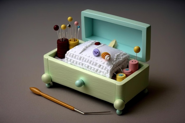 Music box needle bed for nostalgic toy created with generative ai