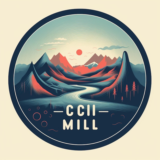 music chill logo vintage kleur