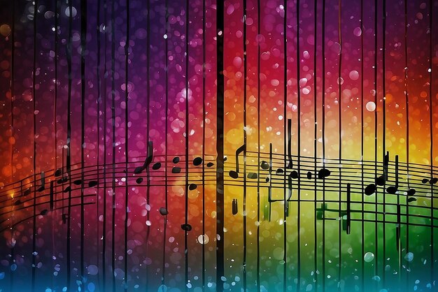 Photo music equalizer on colorful background