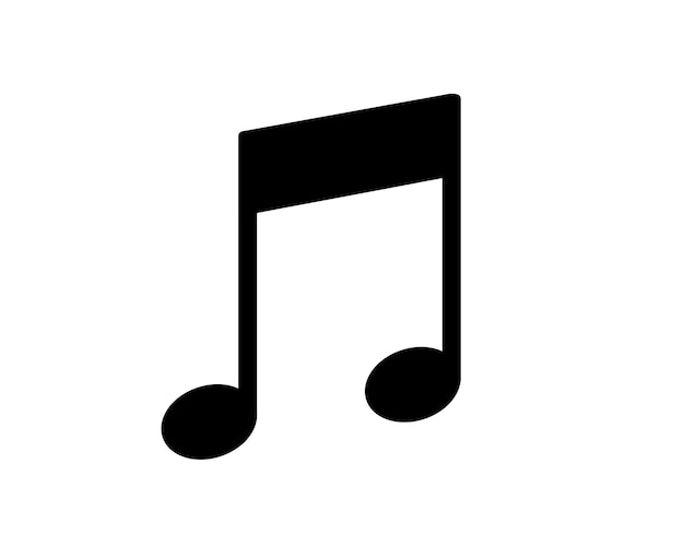 Music icon on white background