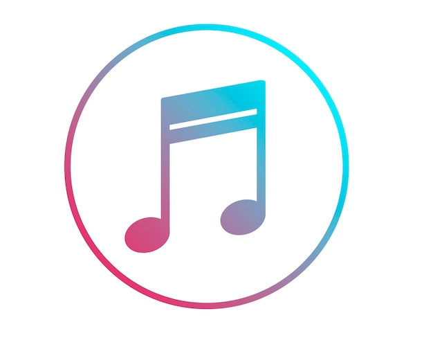 白い背景の上の音楽アイコン