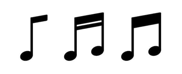 Music icons on white background