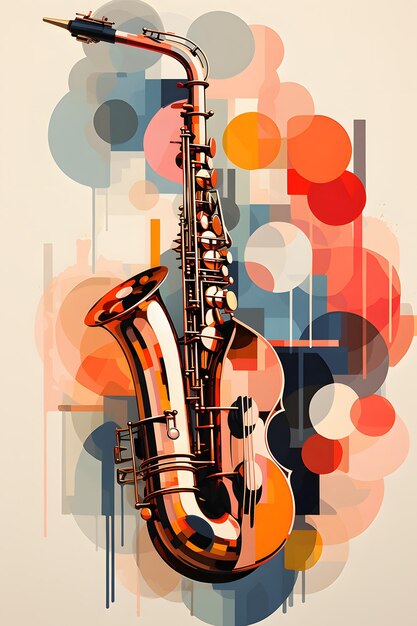 Music instrument paint art