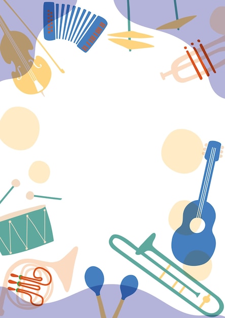 music instrument png border frame transparent background