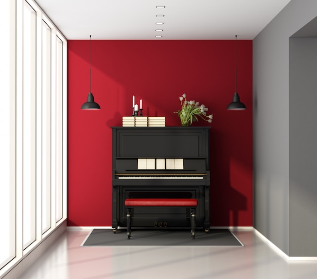 Music little room with piano