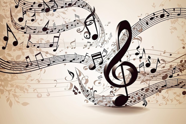 Photo music notes background