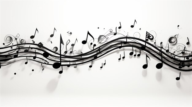 Photo music notes background