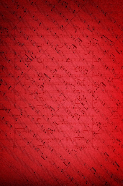 Music notes on fabric texture background