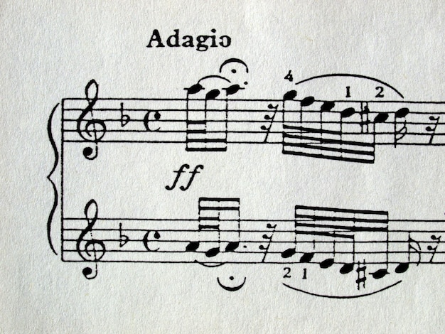 Photo music sheet detail