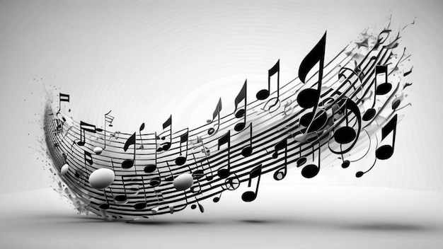 音楽の歌の音符のシンボルの背景