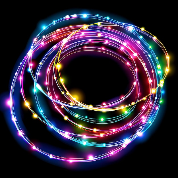 Photo music synced led party lights with rgb color transparent wir collage y2k shape clipart design