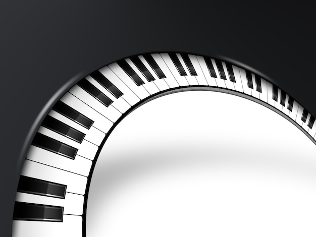 Musical background with piano keys