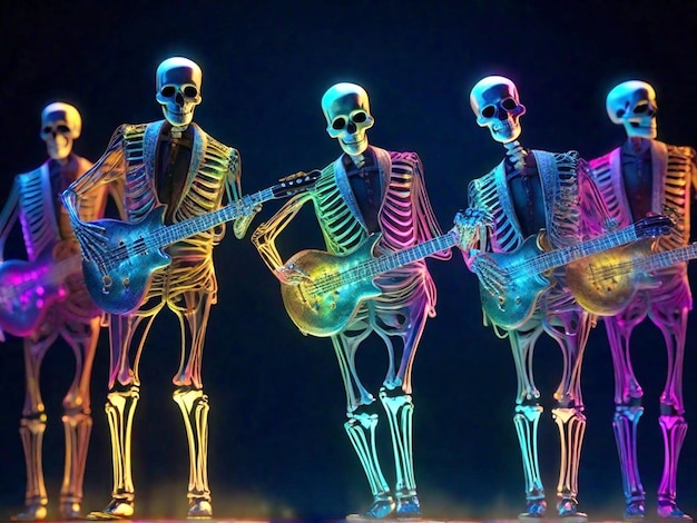 A Musical band formed by skeleton