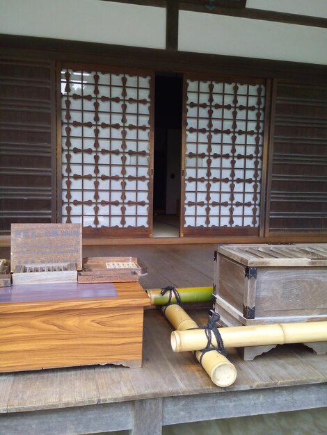 Musical equipments in ginkaku-ji temple