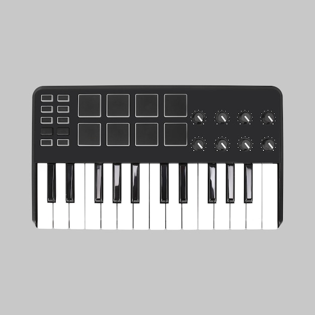 Photo musical instrument midi keyboard isolated