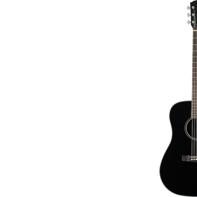 Musical instrument Silhouette black acoustic western guitar