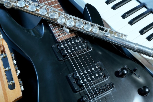 Musical instruments closeup