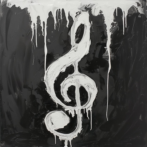 Musical Intruments in Abstract Style with Music Notes