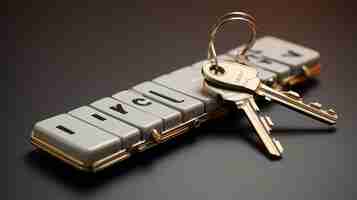 Photo musical keychain with playable keys