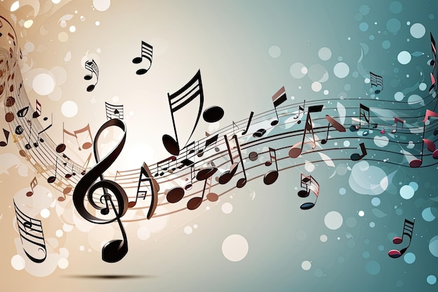 Photo musical notes background