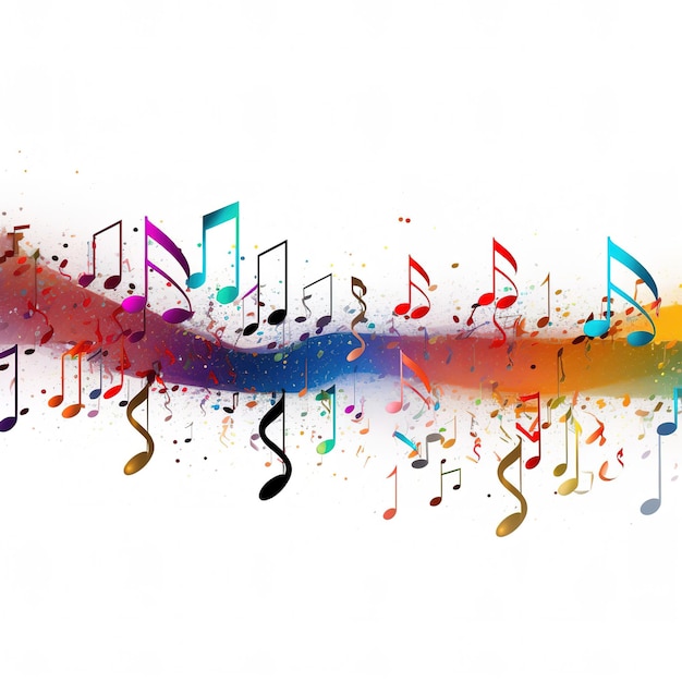 Photo musical notes background