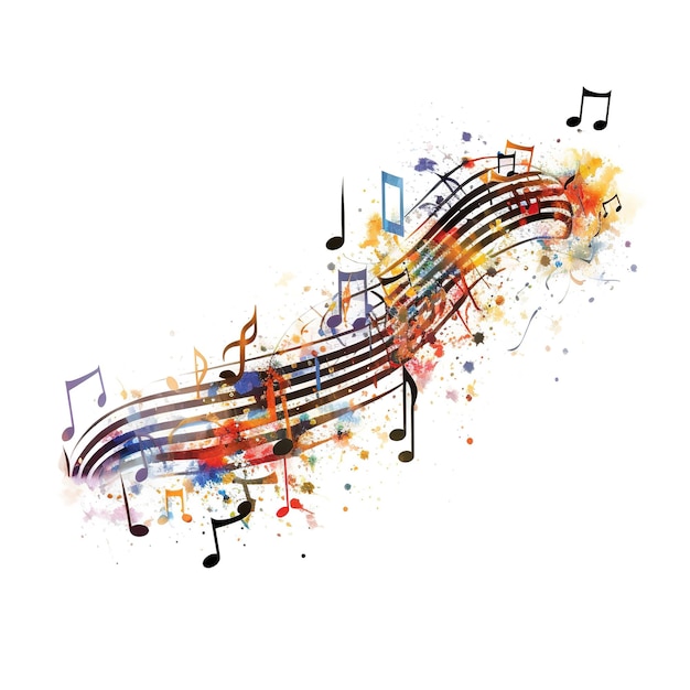 Premium AI Image | musical notes background